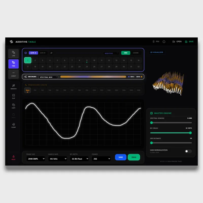 Additive Wavetable Generator v1.2.4